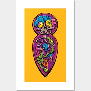 Guagua fink anatomy dia de muertos Posters and Art